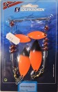 Spinnerbait Rigg - Sølvkroken - Oransje/Svart thumbnail
