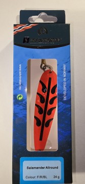 Fiskeskluk - Sølvkroken Salamander Allround - 24g - Rød/Svart