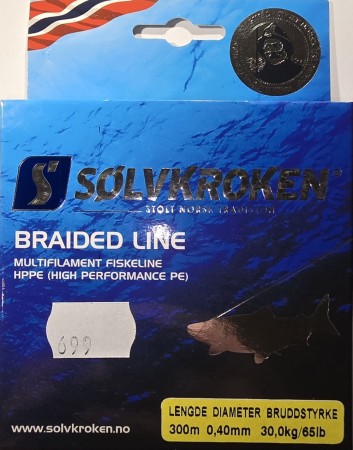 Fiskesene - Sølvkroken - Braided line - 0.40mm