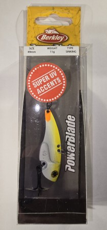 Fiskesluk - Berkley PowerBlade - 11g - Hvit/Gul/Oransje/Svart