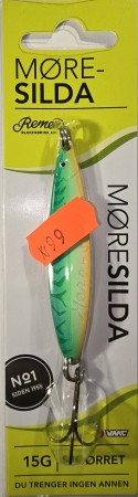 Fiskesluk - Møresilda Laks - 15g - Grønn/Hvit/Oransje