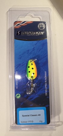 Fiskeskluk - Sølvkroken Spesial Classic - 4g - Gull/Grønn/Oransje/Svart