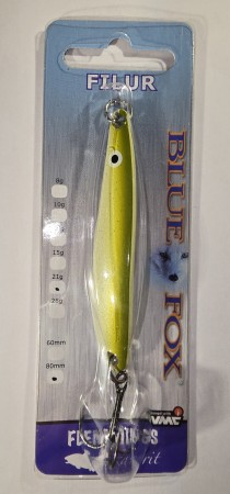 Fiskesluk - Blue Fox Filur - 21g - Hvit/Gul/Grønn