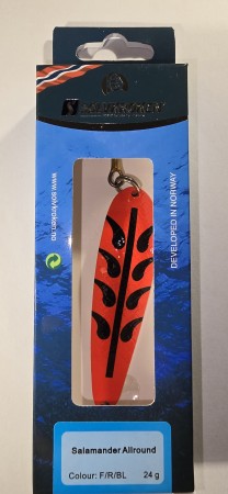 Fiskeskluk - Sølvkroken Salamander Allround - 24g - Rød/Svart
