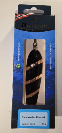 Fiskeskluk - Sølvkroken Salamander Allround - 30g - Svart/Kobber
