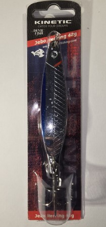 Fiskesluk - Kinetic Jebo Herring - 42g - Sølv/Blå/Rød