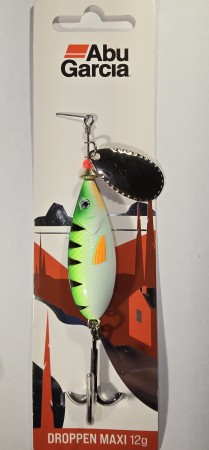 Fiskesluk - Abu Garcia Droppen Maxi - 12g - Hvit/Grønn/Svart/Oransje