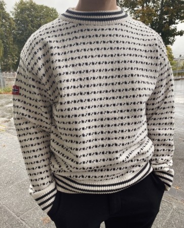 Totex Islender unisex ullgenser hvit sort