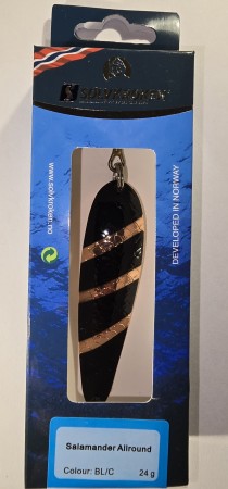 Fiskeskluk - Sølvkroken Salamander Allround - 24g - Svart/Kobber