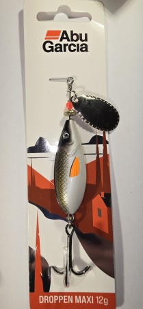 Fiskesluk - Abu Garcia Droppen Maxi - 12g - Sølv/Svart/Oransje