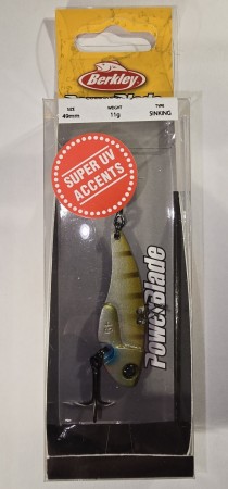 Fiskesluk - Berkley PowerBlade - 11g - Sølv/Gul/Brun