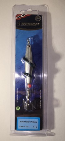 Spinner - Sølvkroken Pinjong - 7,5g - Sølv/Grønn
